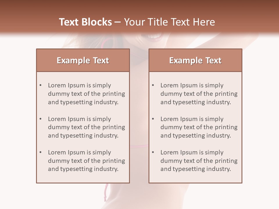 Summer Smiling Beauty PowerPoint Template