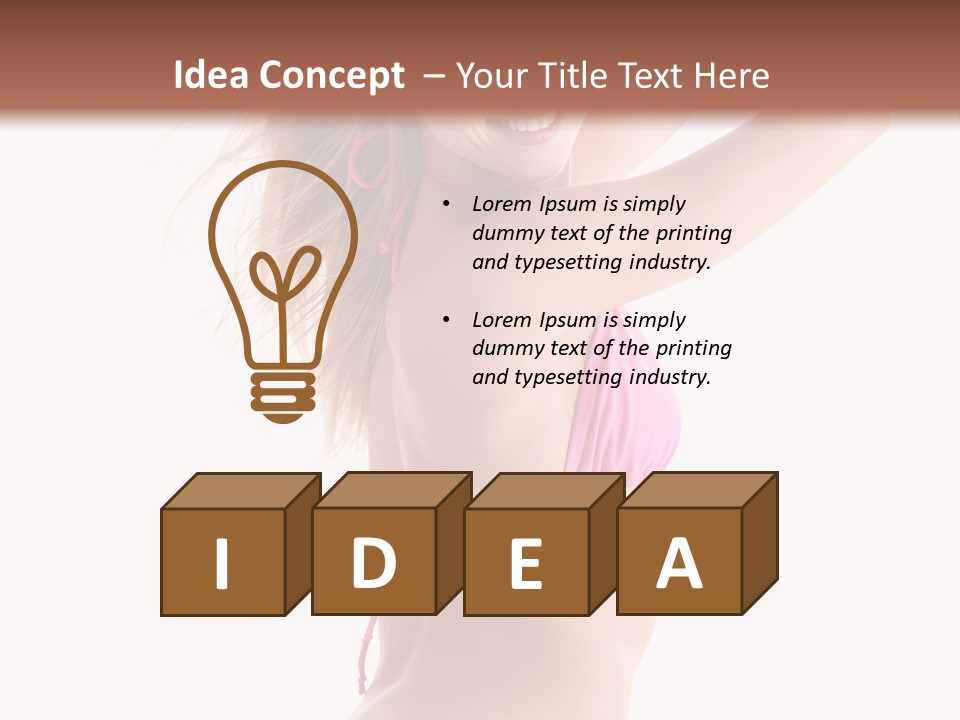 Summer Smiling Beauty PowerPoint Template