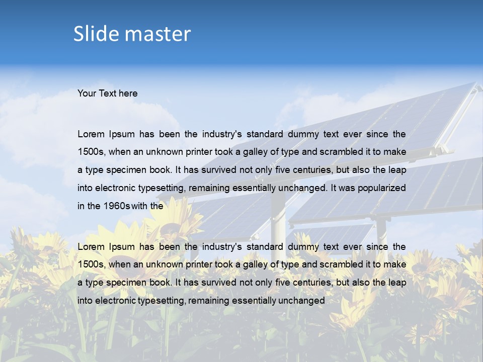 Sunlight Current Electricity PowerPoint Template