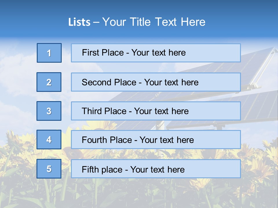 Sunlight Current Electricity PowerPoint Template