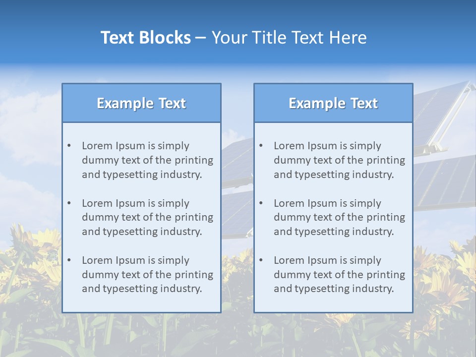 Sunlight Current Electricity PowerPoint Template