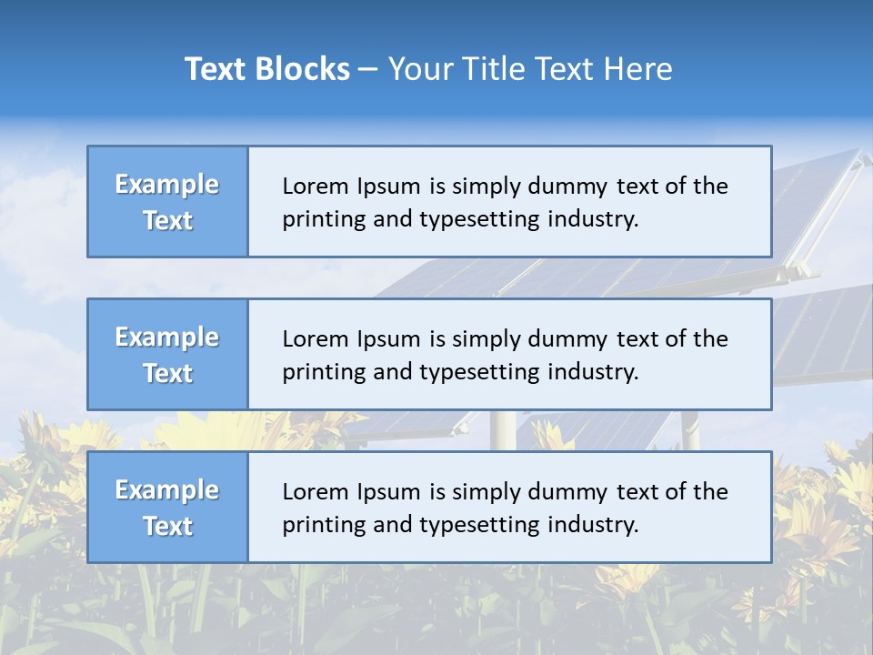 Sunlight Current Electricity PowerPoint Template