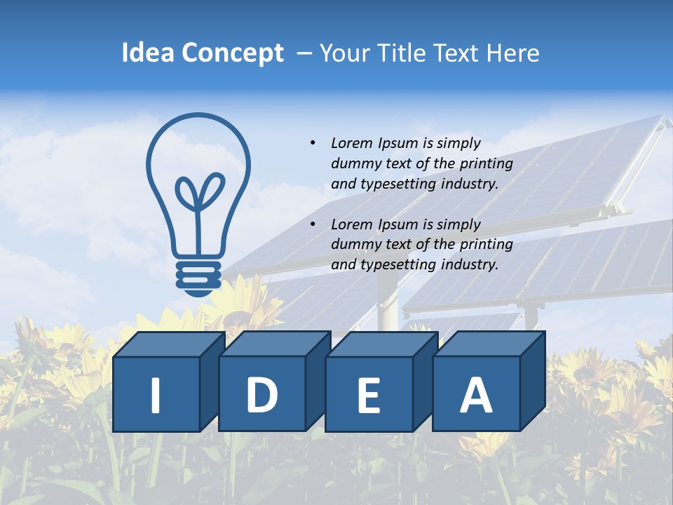 Sunlight Current Electricity PowerPoint Template