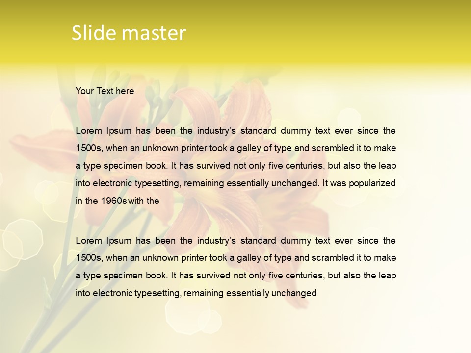 Template Lilly Passion PowerPoint Template