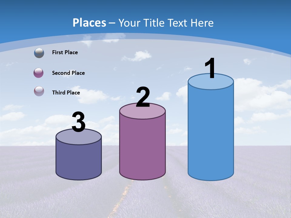 French Pretty Hill PowerPoint Template