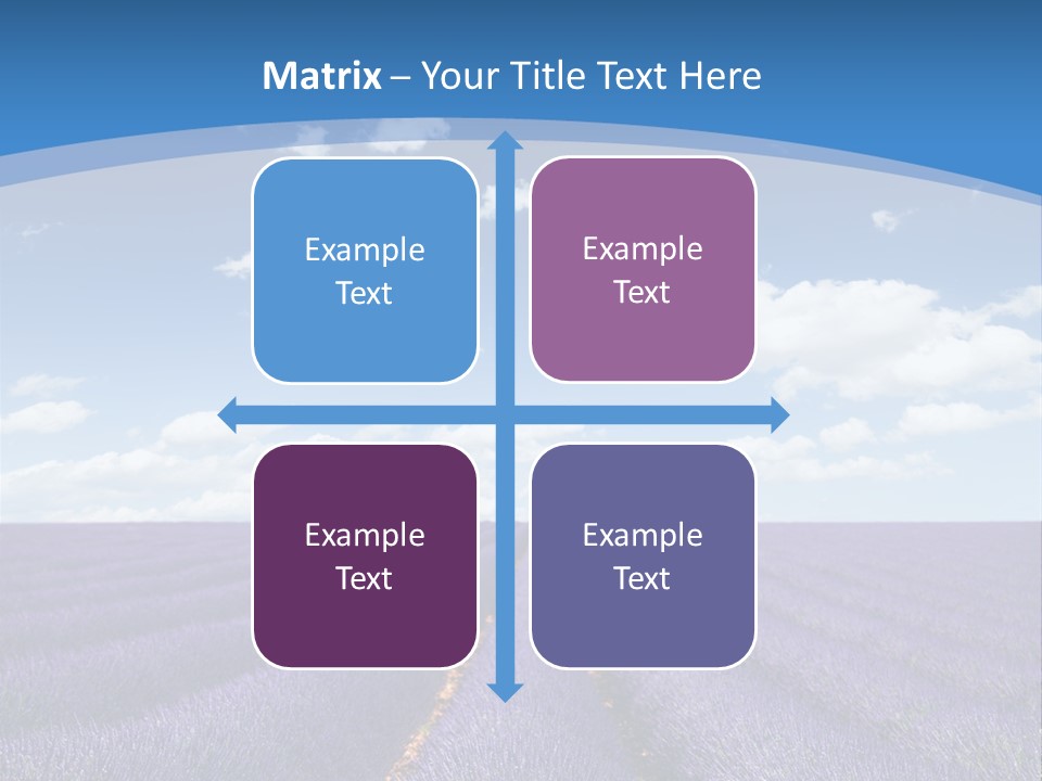 French Pretty Hill PowerPoint Template