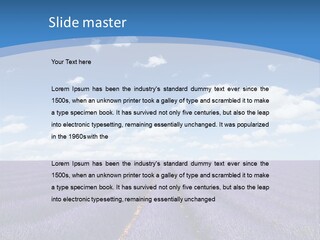 French Pretty Hill PowerPoint Template