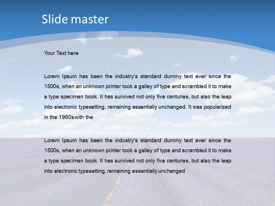 French Pretty Hill PowerPoint Template