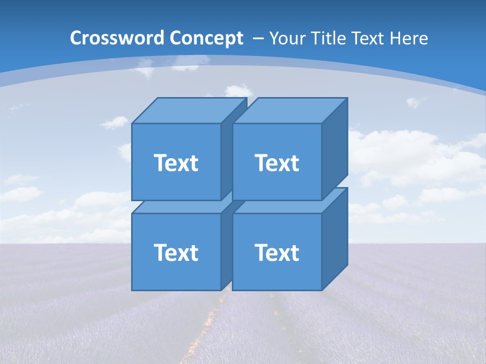 French Pretty Hill PowerPoint Template