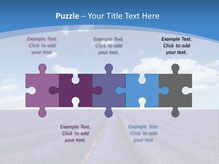 French Pretty Hill PowerPoint Template