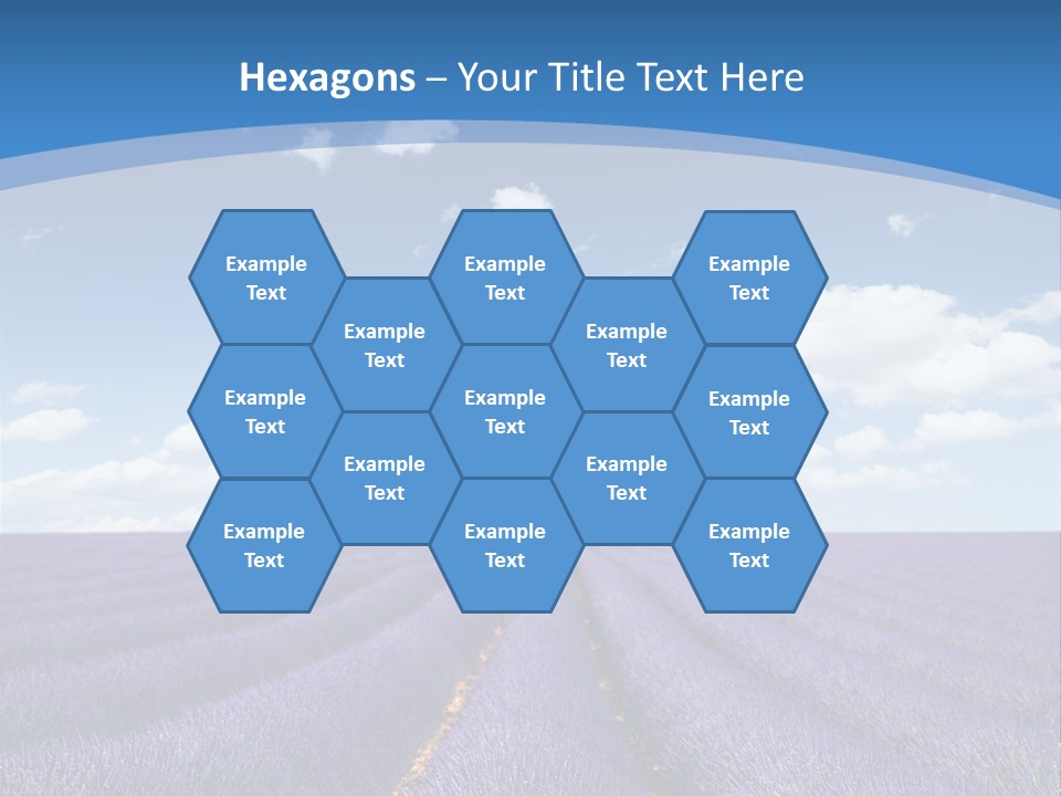 French Pretty Hill PowerPoint Template