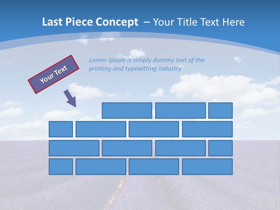 French Pretty Hill PowerPoint Template