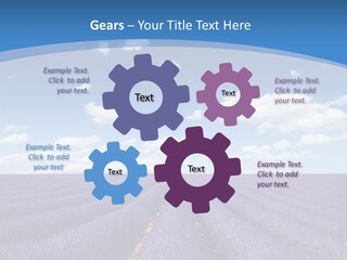 French Pretty Hill PowerPoint Template