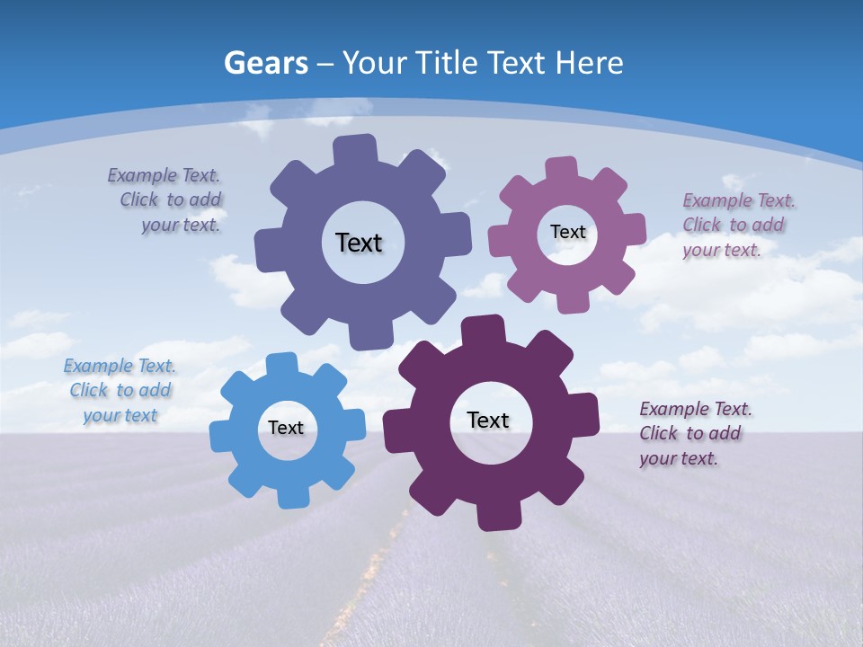 French Pretty Hill PowerPoint Template