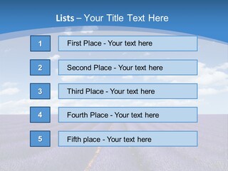 French Pretty Hill PowerPoint Template