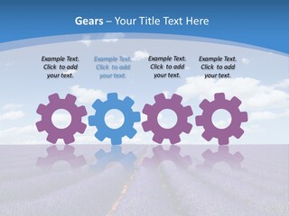 French Pretty Hill PowerPoint Template