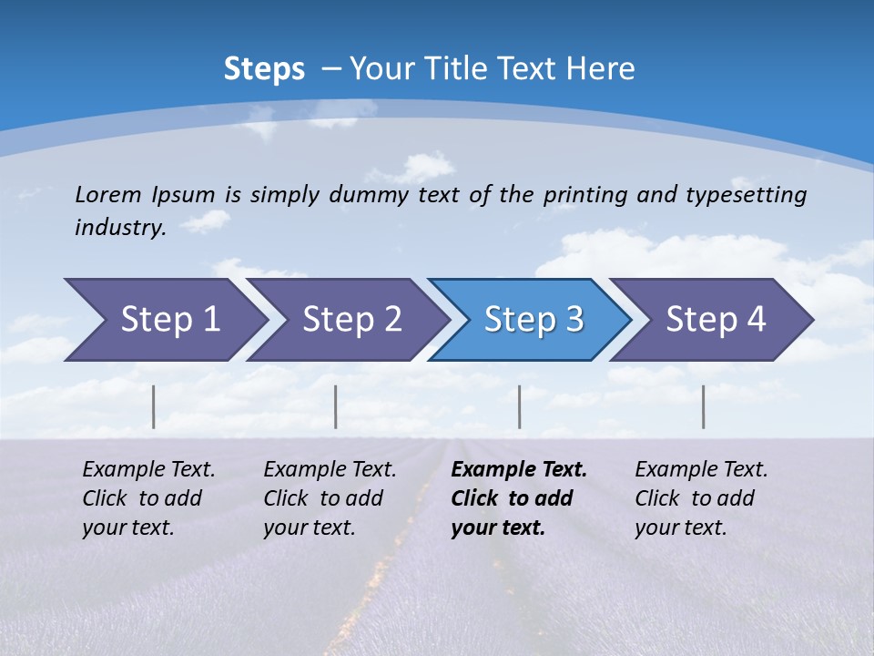 French Pretty Hill PowerPoint Template