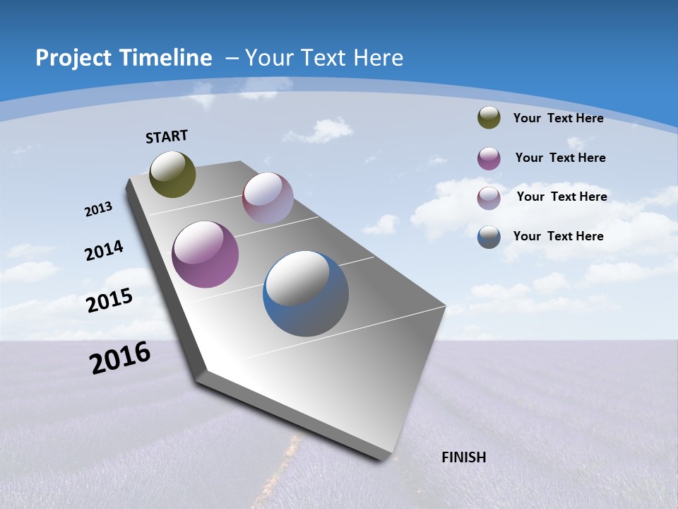 French Pretty Hill PowerPoint Template