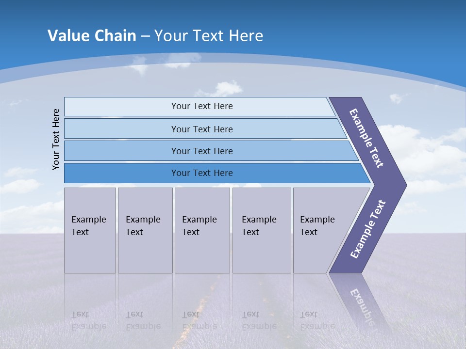 French Pretty Hill PowerPoint Template