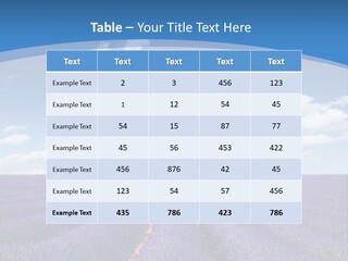 French Pretty Hill PowerPoint Template