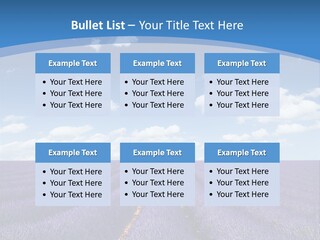 French Pretty Hill PowerPoint Template