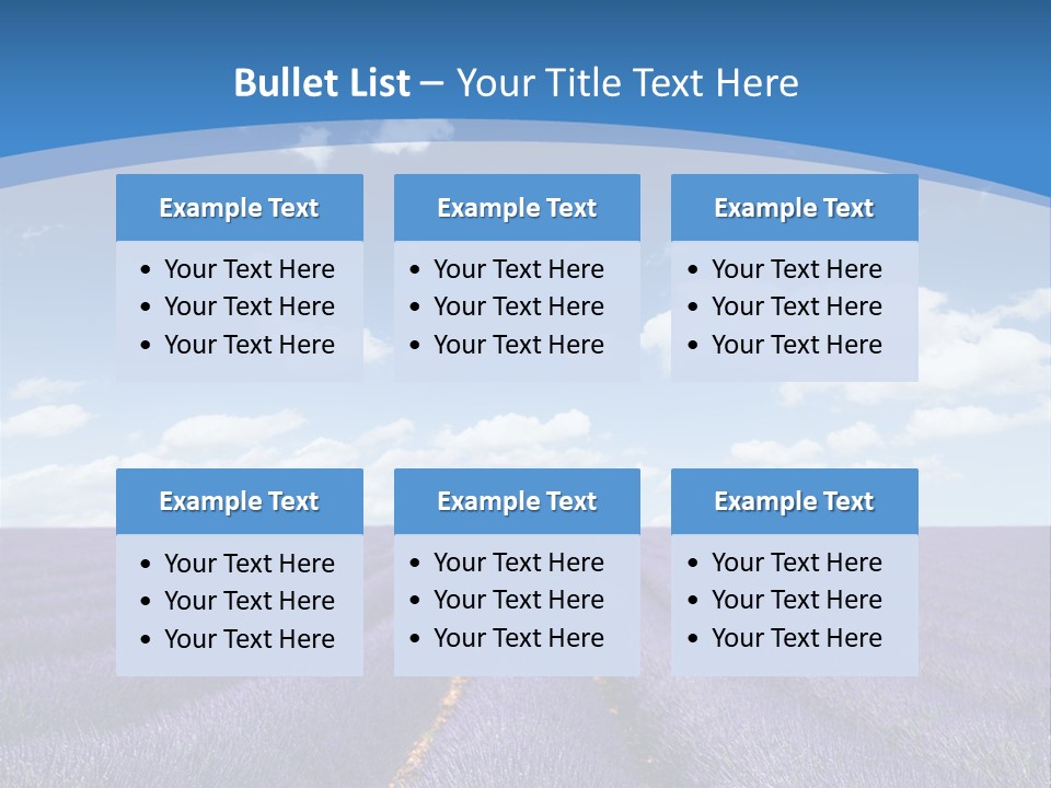 French Pretty Hill PowerPoint Template