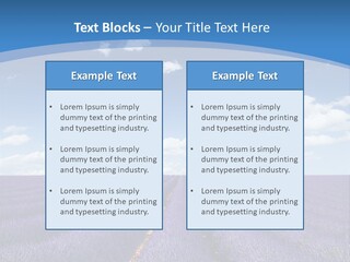 French Pretty Hill PowerPoint Template