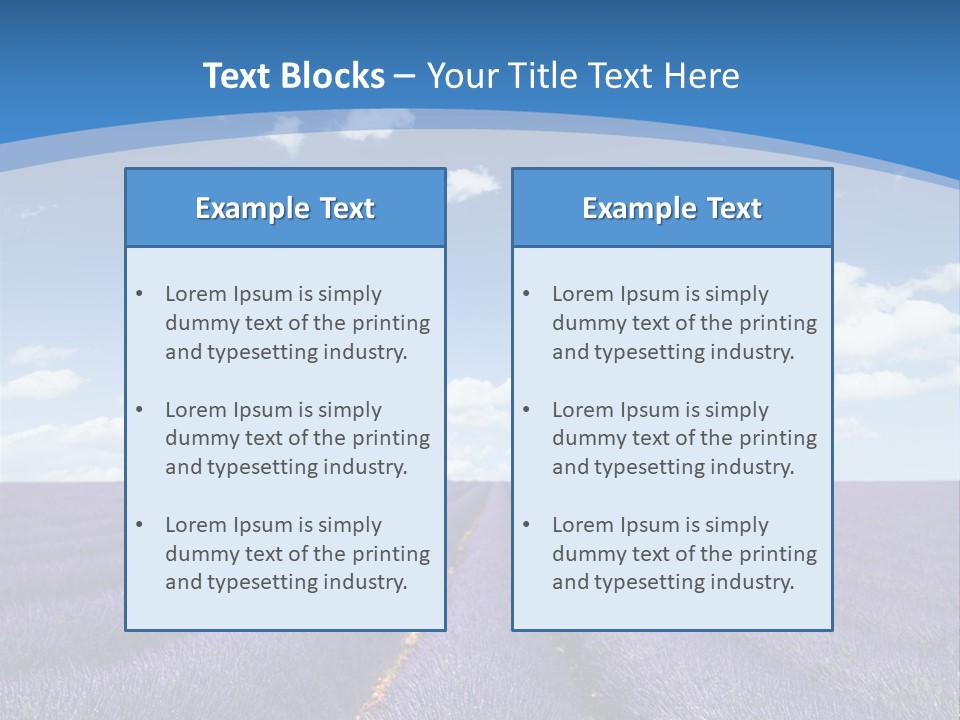 French Pretty Hill PowerPoint Template