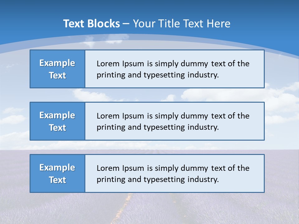 French Pretty Hill PowerPoint Template