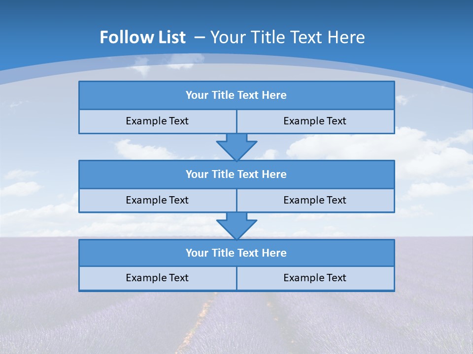 French Pretty Hill PowerPoint Template