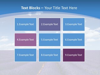 French Pretty Hill PowerPoint Template