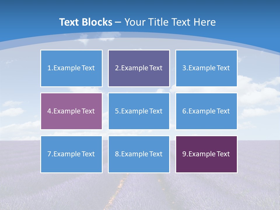 French Pretty Hill PowerPoint Template