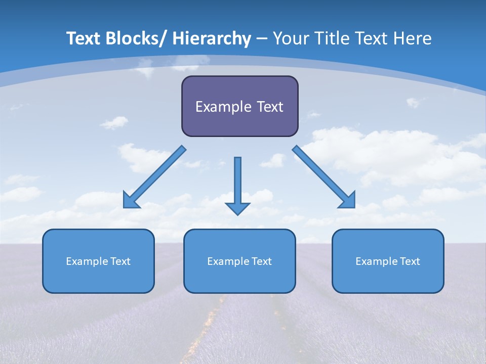 French Pretty Hill PowerPoint Template