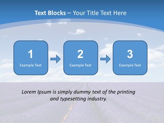 French Pretty Hill PowerPoint Template