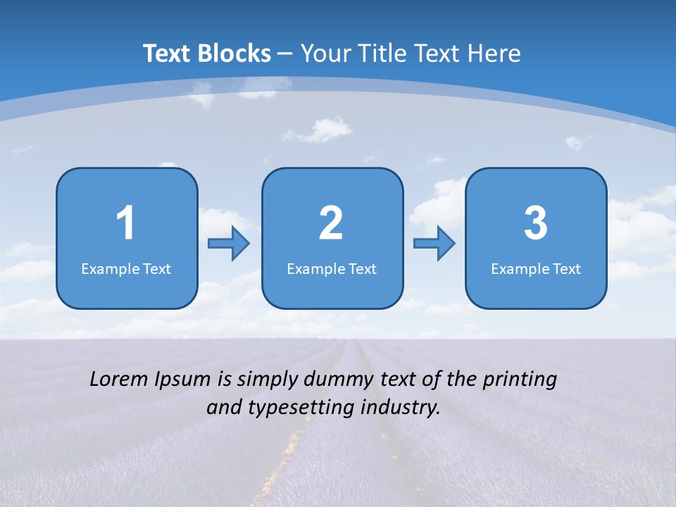 French Pretty Hill PowerPoint Template