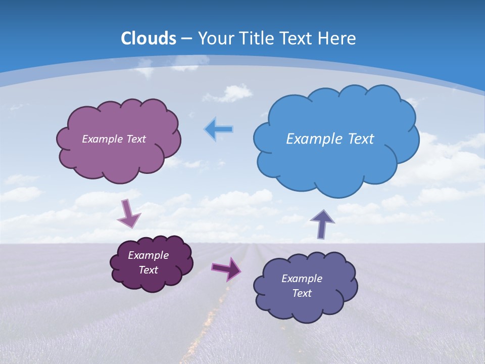 French Pretty Hill PowerPoint Template