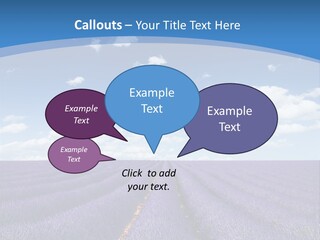 French Pretty Hill PowerPoint Template