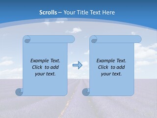 French Pretty Hill PowerPoint Template