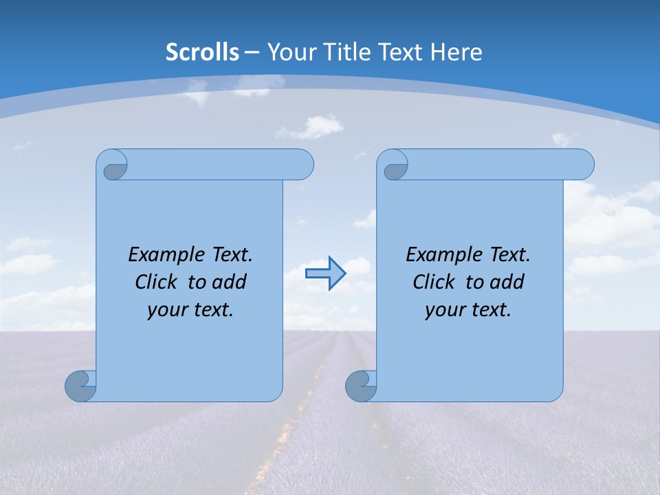 French Pretty Hill PowerPoint Template