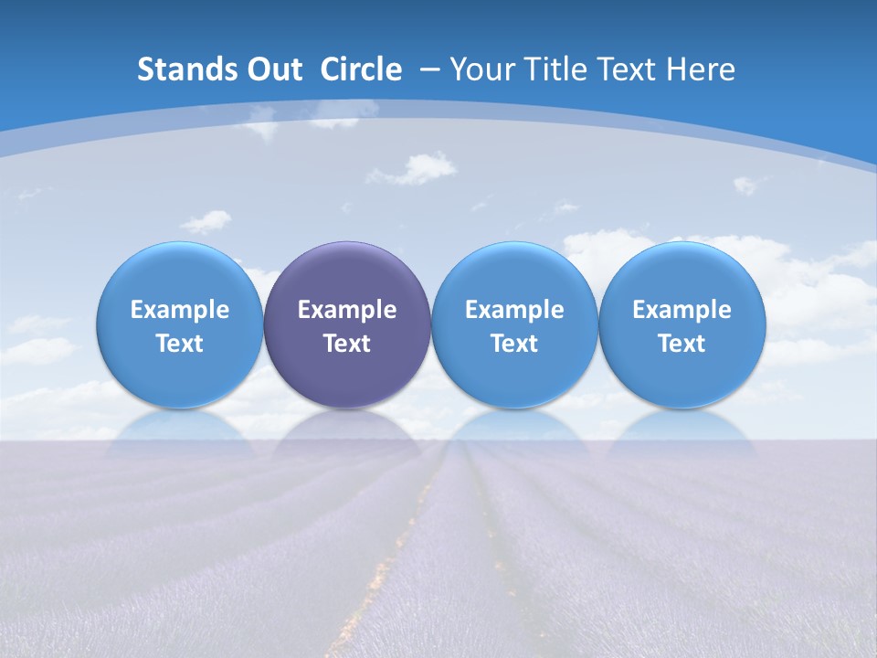 French Pretty Hill PowerPoint Template