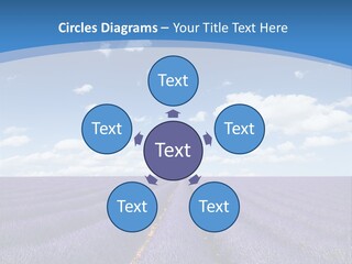 French Pretty Hill PowerPoint Template