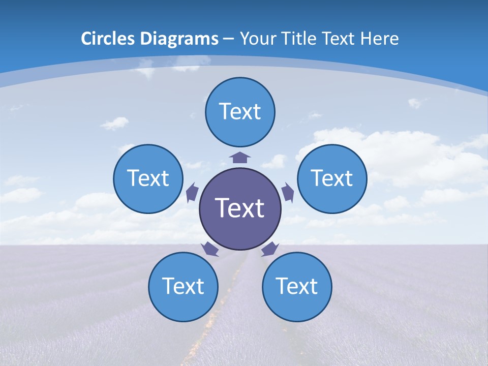 French Pretty Hill PowerPoint Template