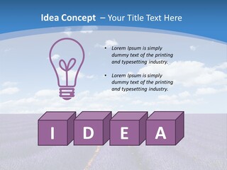 French Pretty Hill PowerPoint Template