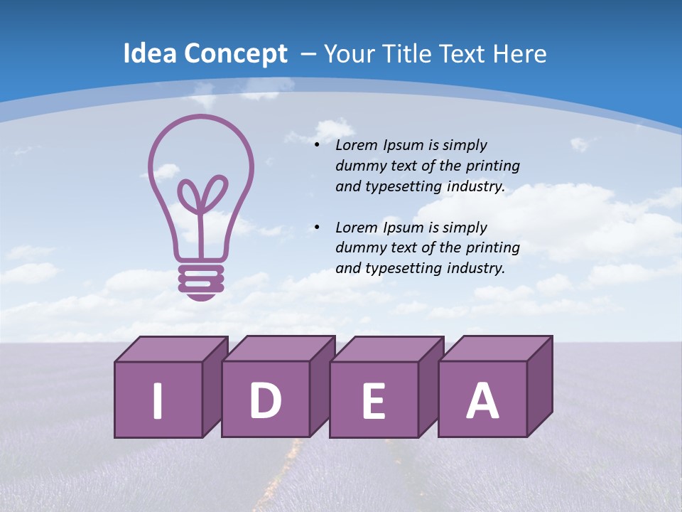 French Pretty Hill PowerPoint Template