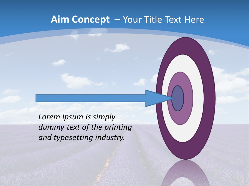 French Pretty Hill PowerPoint Template