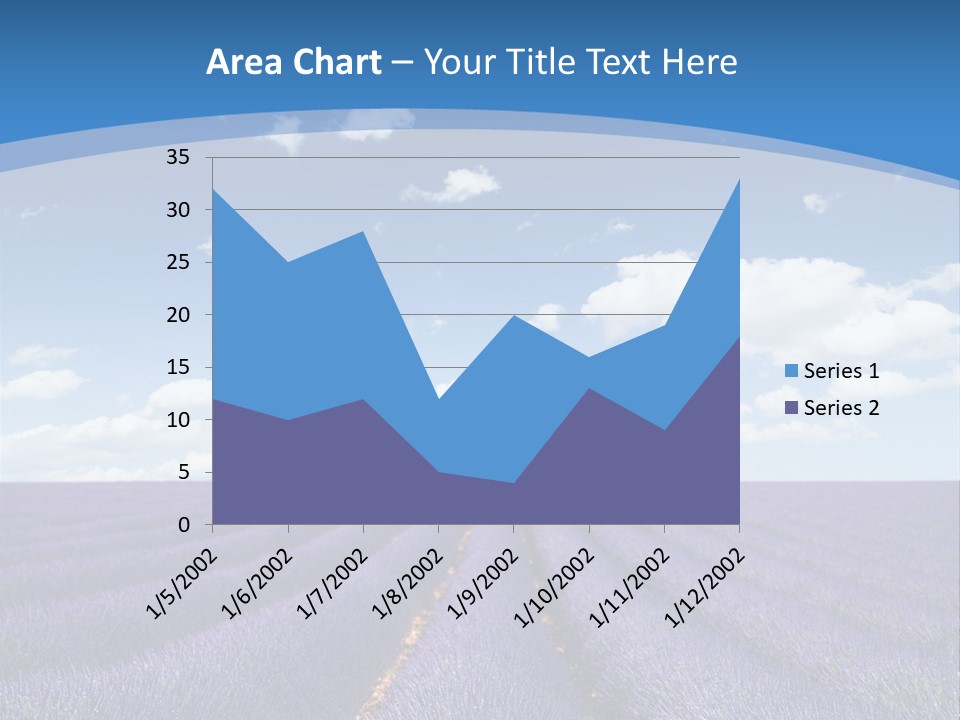 French Pretty Hill PowerPoint Template