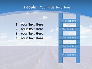 French Pretty Hill PowerPoint Template