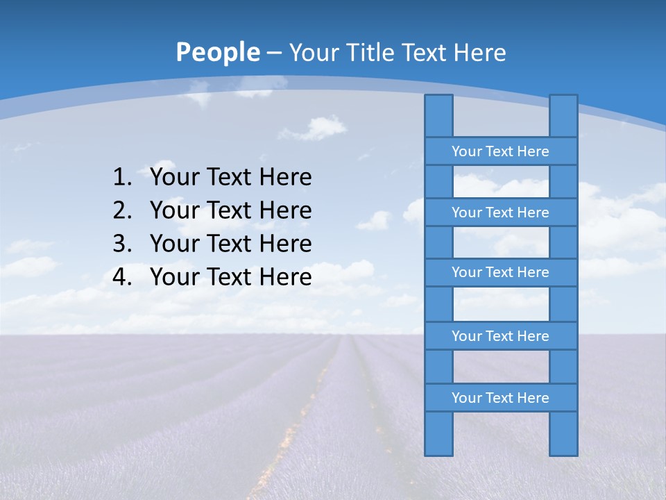 French Pretty Hill PowerPoint Template