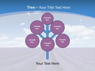 French Pretty Hill PowerPoint Template