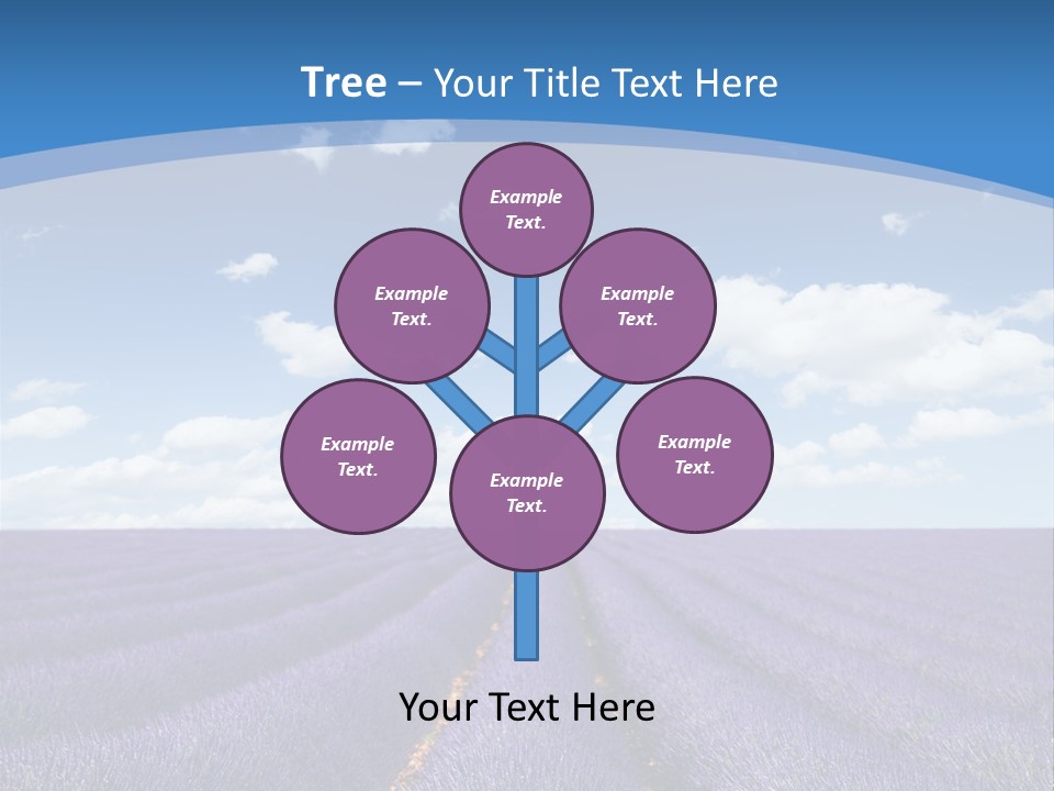 French Pretty Hill PowerPoint Template